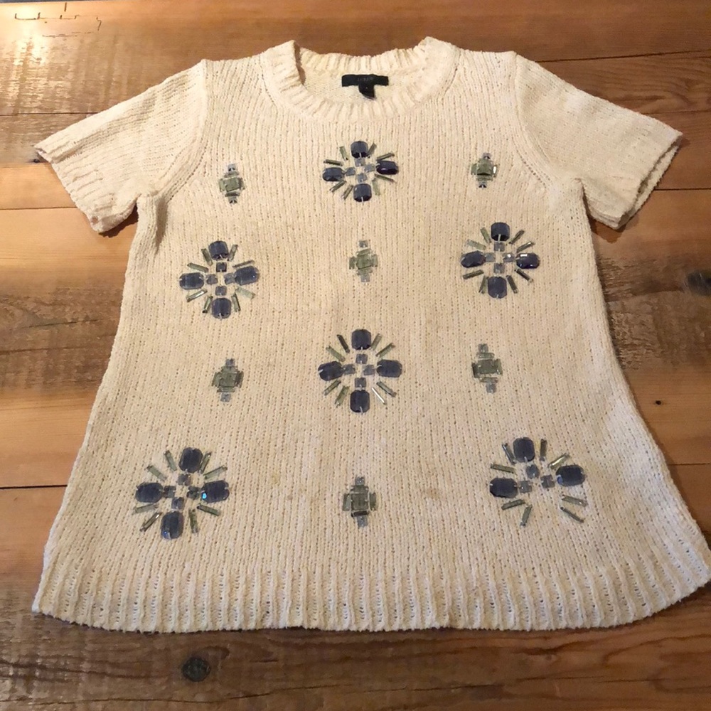 J crew beaded sweater